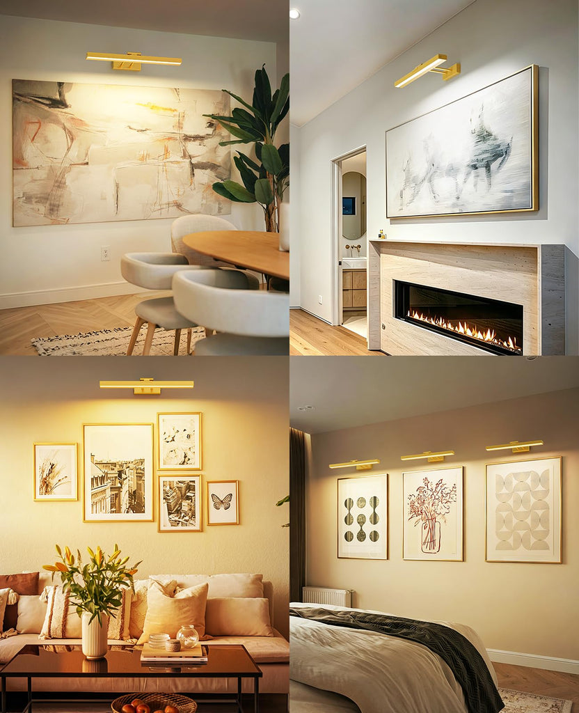 Picture Light for Wall, 16in Battery Wall Sconce Art Light CCT Dimmable Magnetic Battery Lights for Painting