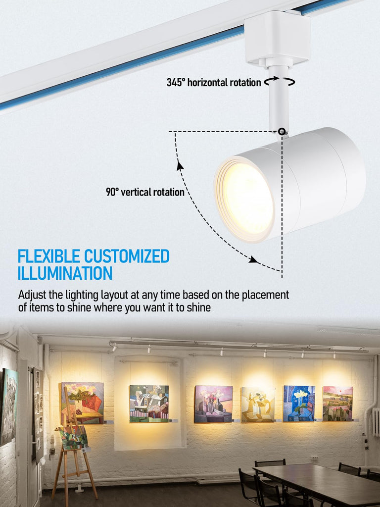 Studio Series 8.5W H Track Lighting Heads, 2700K, White