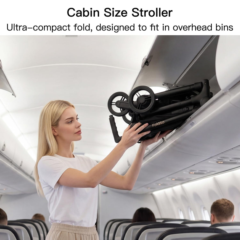 Travel Stroller for Airplane, Ultra Compact & Lightweight - Only 9.9 lbs, Portable Infant Toddler Baby Stroller