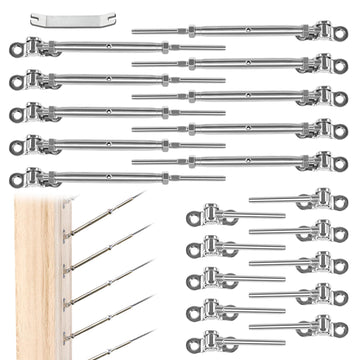 10Pairs Cable Railing Hardware Swage Toggle Turnbuckle CK07