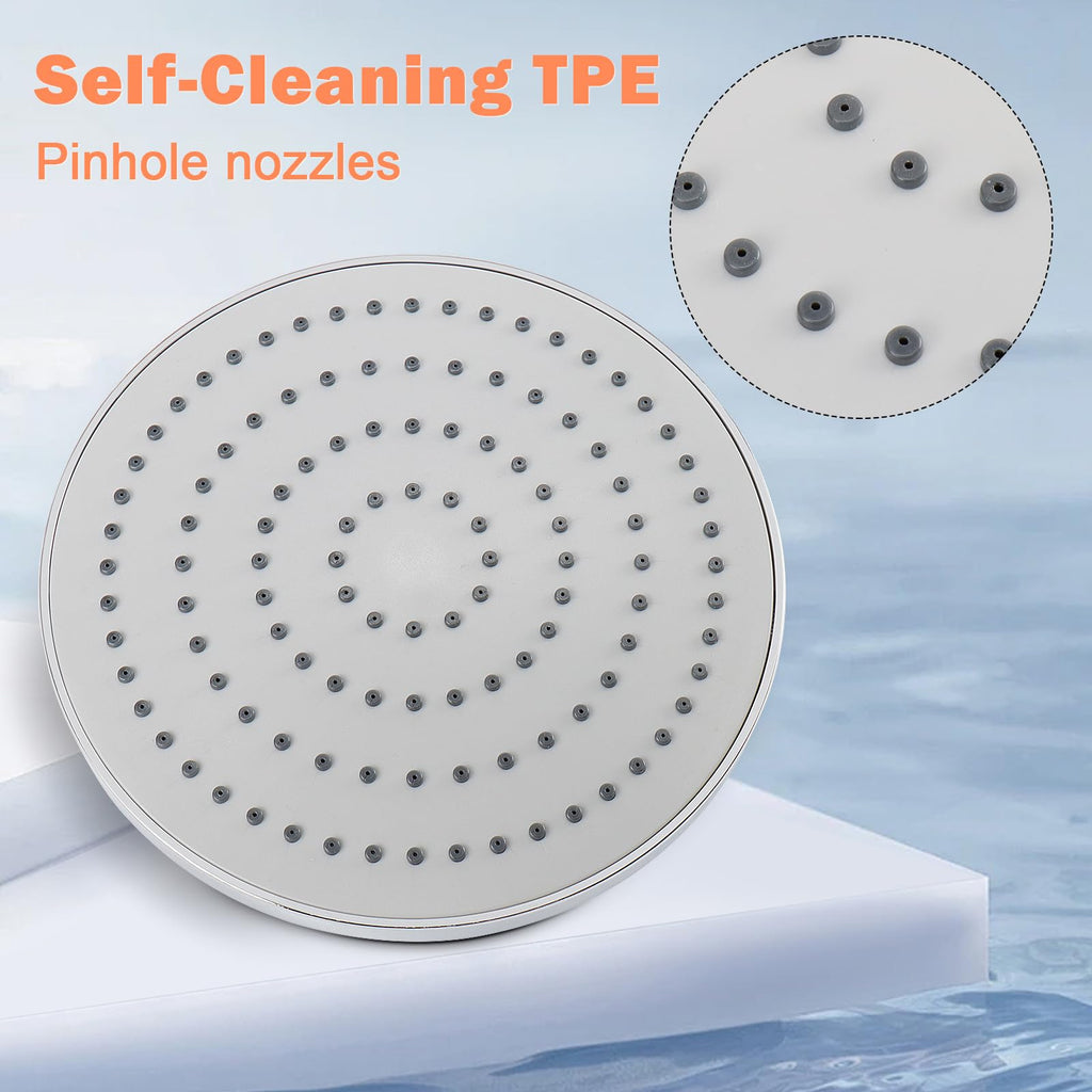 High Pressure Shower Head with 11 IN Adjustable Arm, Rainfall with Shower Arm-Make Water Flow Down Vertically for