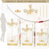 50" Tall Large Elegant Crystal Candelabra/Candlestick Holder Centerpiece for Weddings, Parties & Reception Decoration