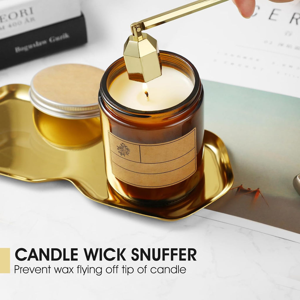 Candle Wick Trimmer, Candle Snuffer and Wick Dipper, Gold