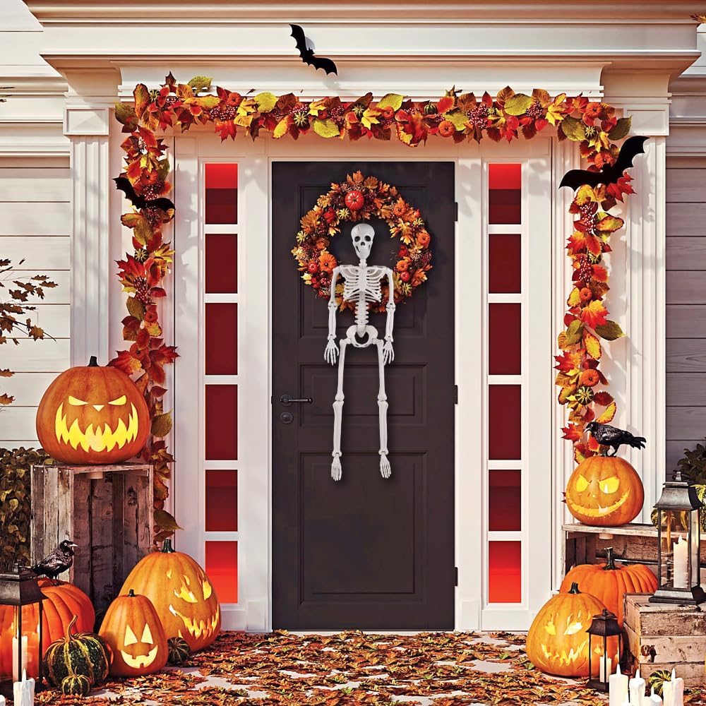36'' Halloween Full Body Posable Skeletons Outdoor Decoration - Set of 2