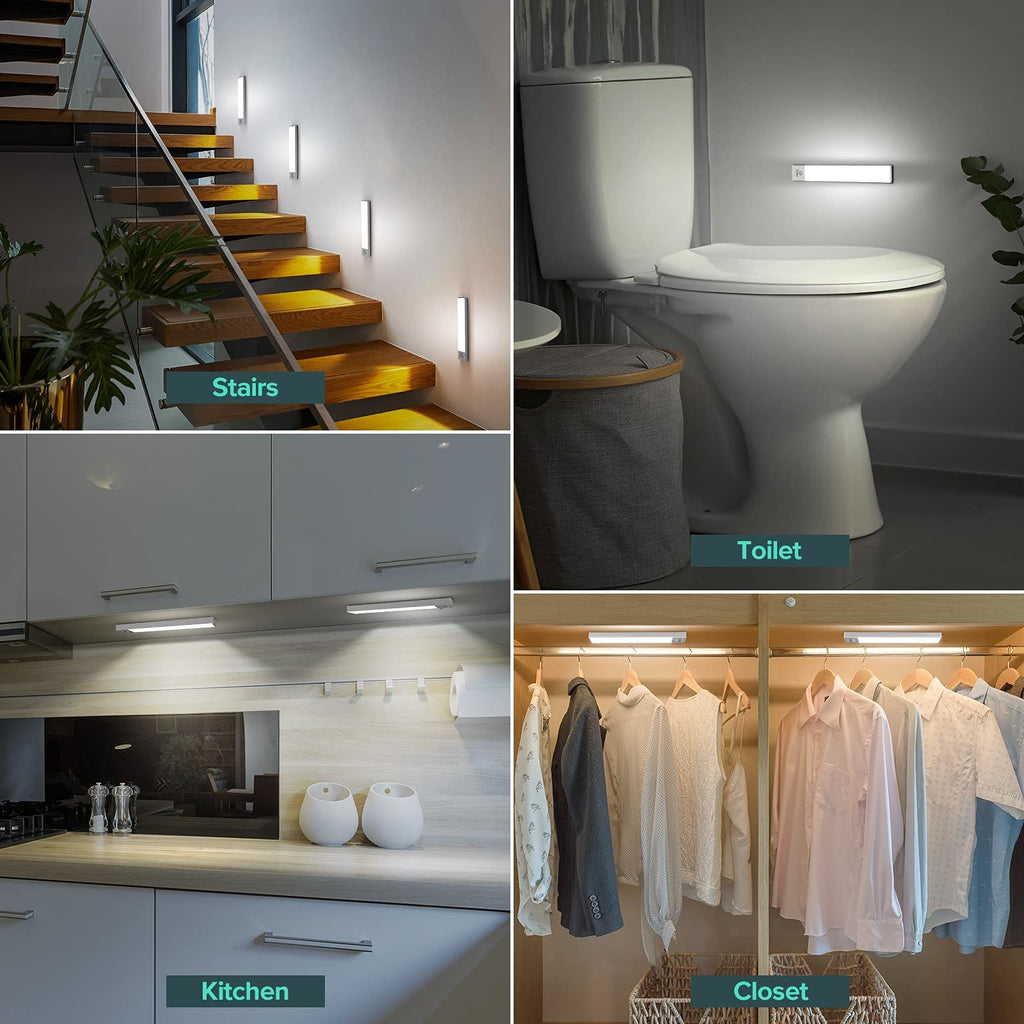 36 LED Closet Light Battery Powered, Super Bright Under Cabinet Lighting, Motion Sensor Indoor, Wireless, 1500mAh