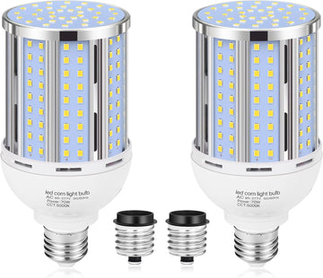 70W LED Corn Light Bulb(2 Pack),(700 Watt Equivalent) Fanless E26/E39 Medium/Large Mogul Base LED Cob Lamp 5000K