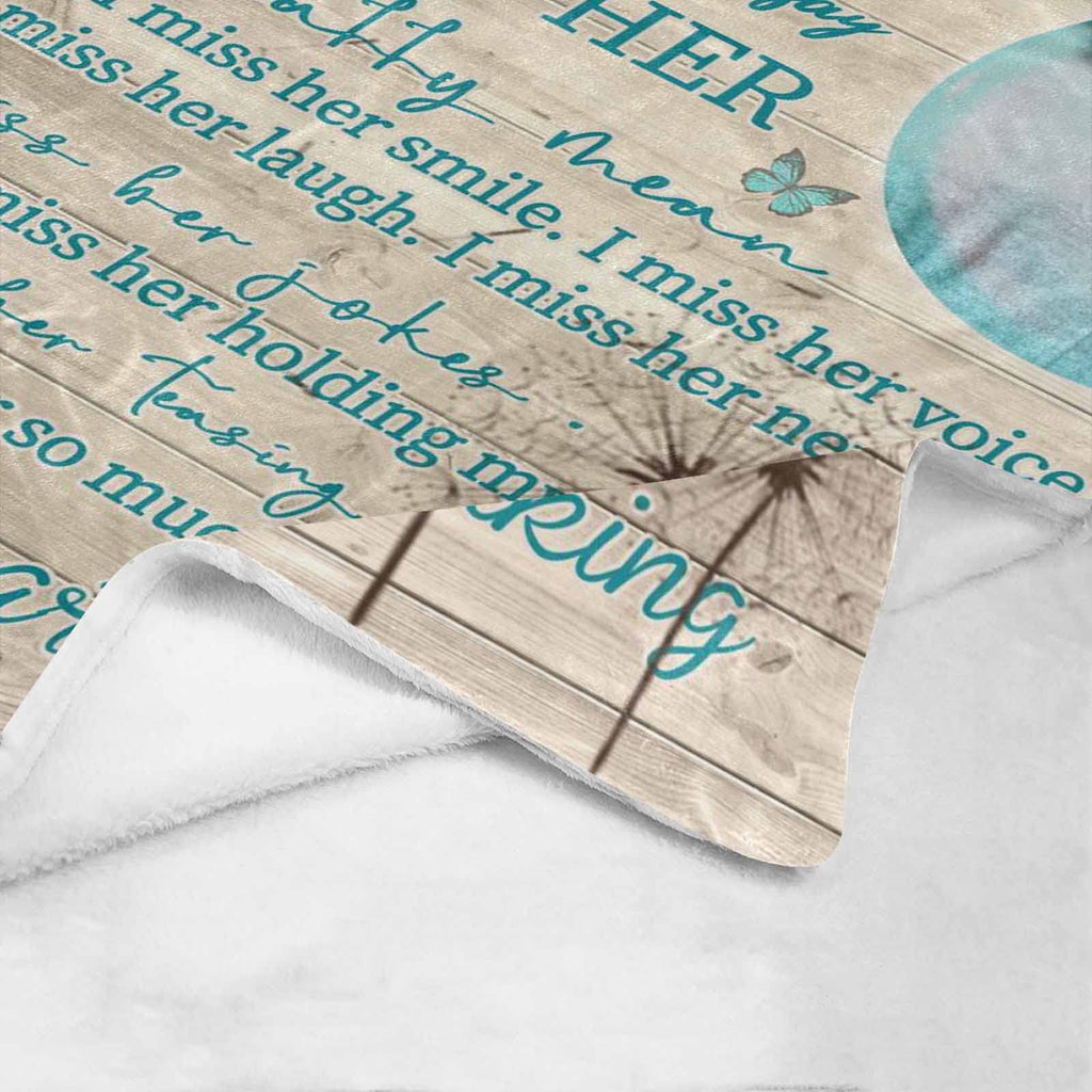 Dad Memorial Blanket, in Loving Memory of Mom Grandma, Memorial Gift for Loss of Her, Blanket Sympathy Condolence