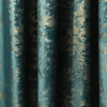 Velvet Curtains,2 Panels Thick Elegant Luxury Grommet Blackout Drapes For Classical Living Room Decor,Thermal