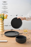 Dinnerware Sets for 4,Microwave Safe Plates and Bowls Sets,12 Piece Dylan Dish Set,Reactive Glaze Stoneware Dinnerware