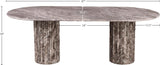Messina Brown Marble Dining Table