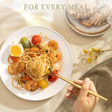 Silverware Set 48-Piece Gold Flatware Set with Steak Knives Food-Grade Stainless Steel Cutlery Set for 8 Mirror