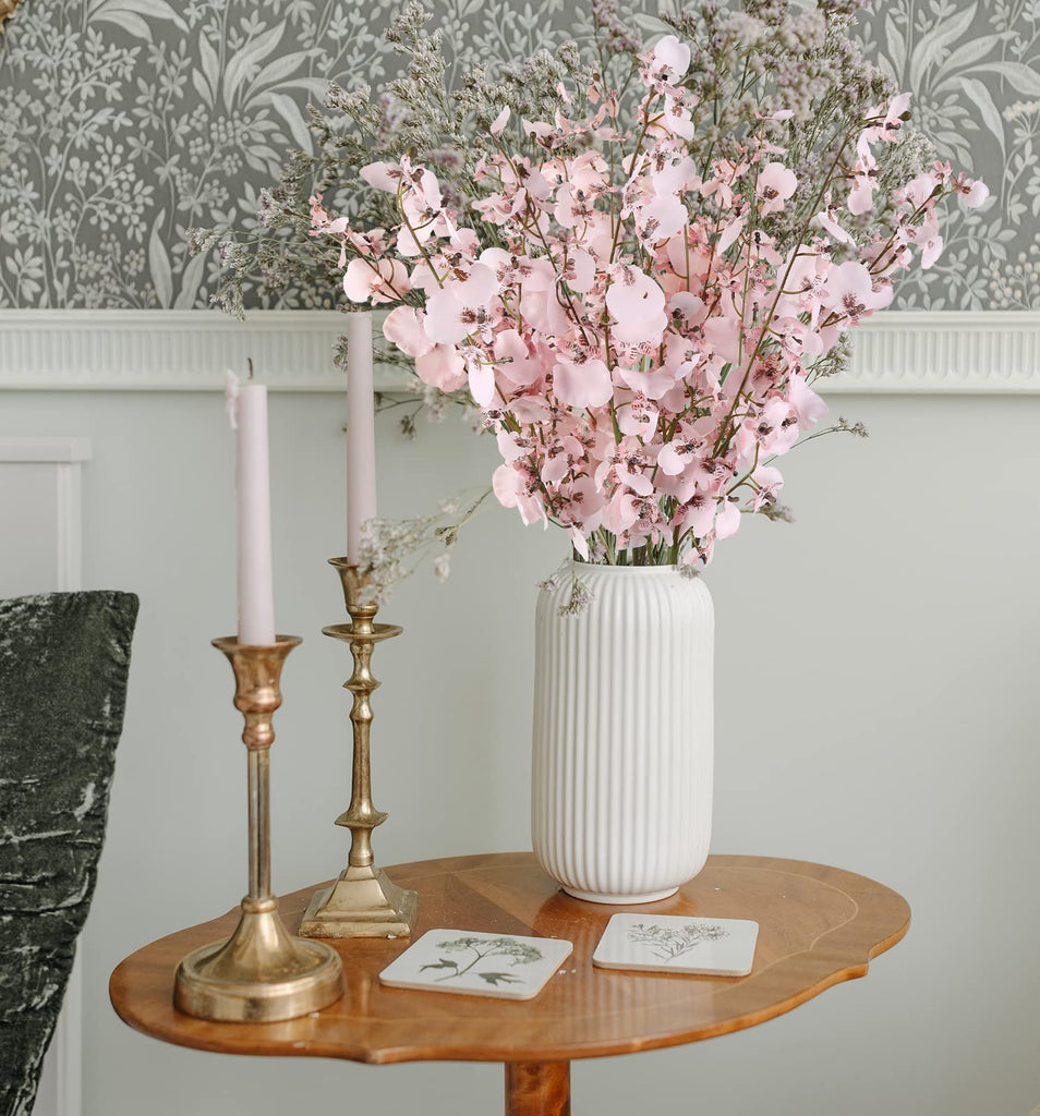 Orchids Artificial Flowers Pink, 10 PCS (Each 37'') Fake Orchid Artificial Orchids Long Stem Artificial Flowers Fake