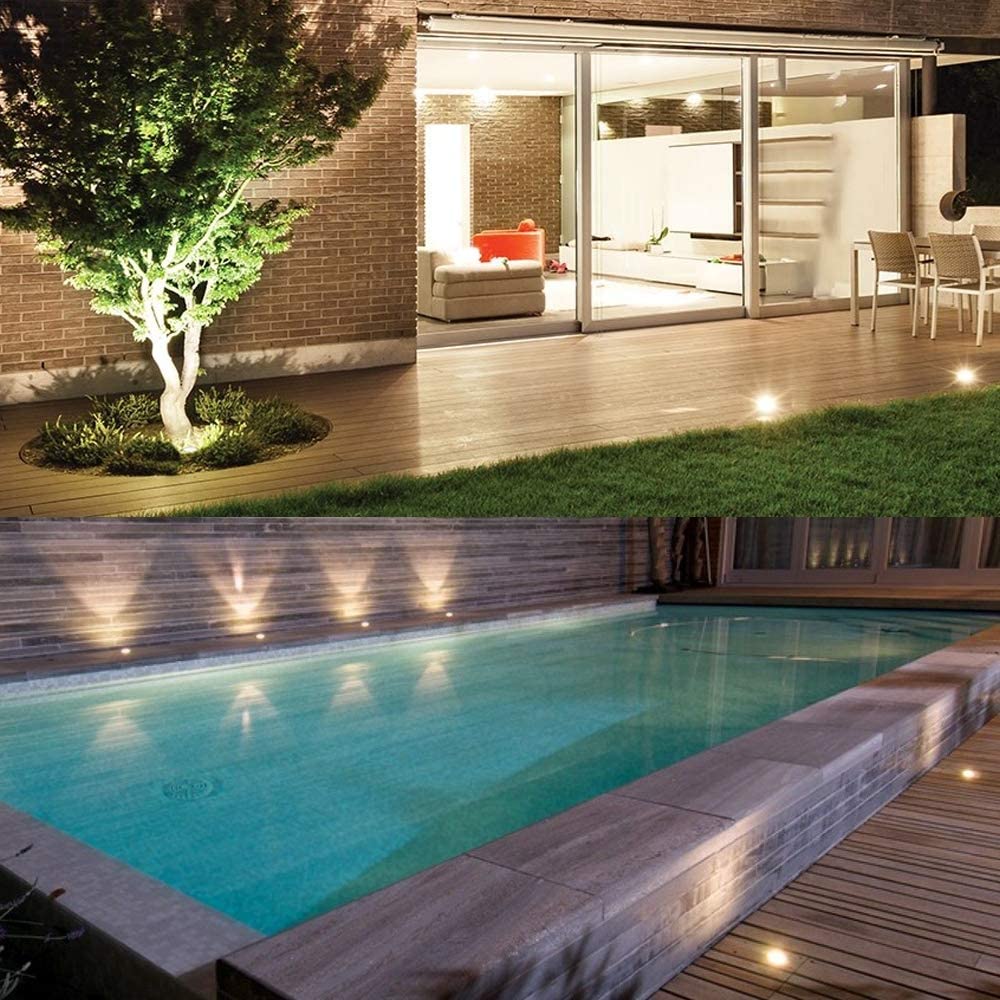 Well Lights LED Low Voltage Landscape Lights, Outdoor In Ground Light 12V-24V 5W Warm White 3000K, IP65