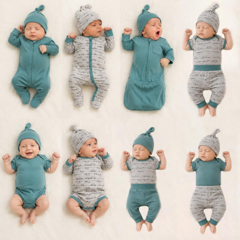 Organic Cotton Unisex Baby Layette Registry Clothes Set