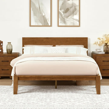 Mikor Japanese Joinery Bed Frame, Solid Wood, No-Tool Setup