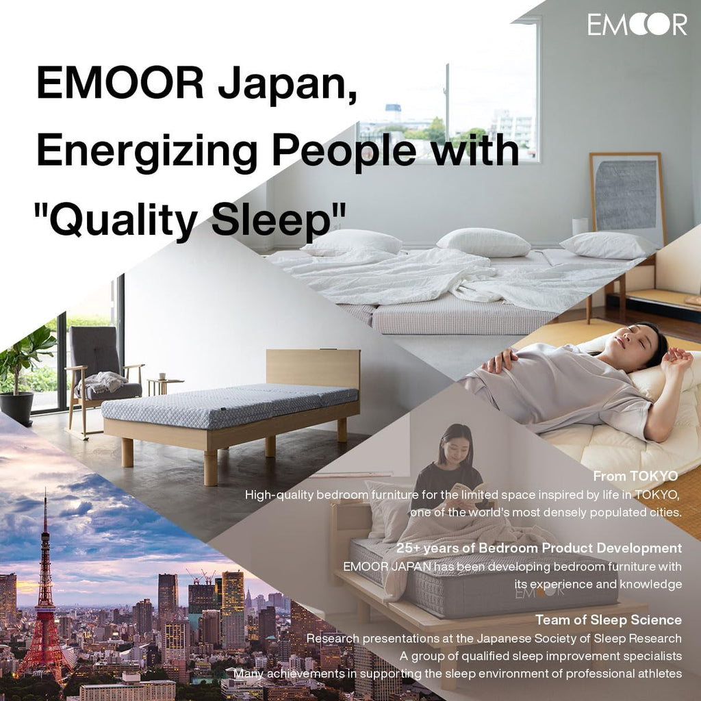 Japanese Floor Futon Mattress Anti-Sag -XL Made in Japan 100% Cotton Chip Foam Gray, Shikibuton Foldable Sleeping