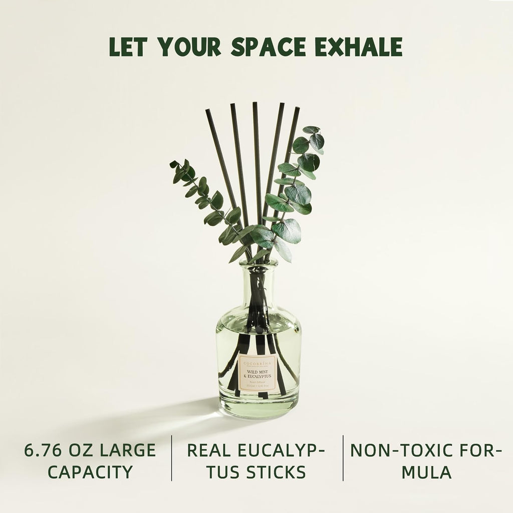 Wild Mint & Eucalyptus Reed Diffuser, 6.76 oz