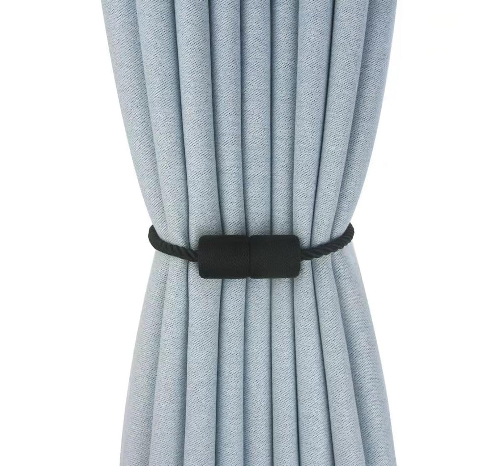 Magnetic Curtain Tiebacks Modern Handmade Rope Curtain Tie Backs Decorative Drapes Holdbacks Outdoor Bedroom - 2 Pack