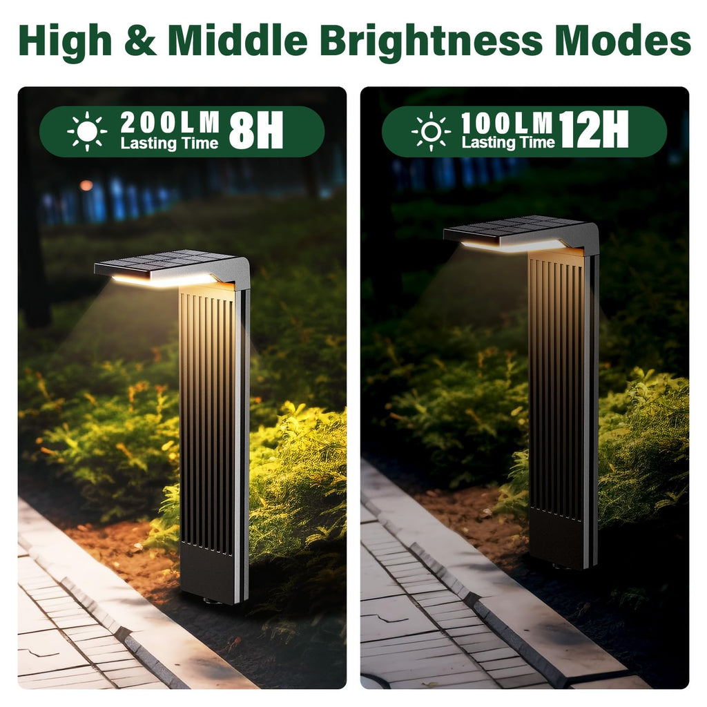 Solar Pathway Lights Outdoor Warm/Cool White, 6Pack