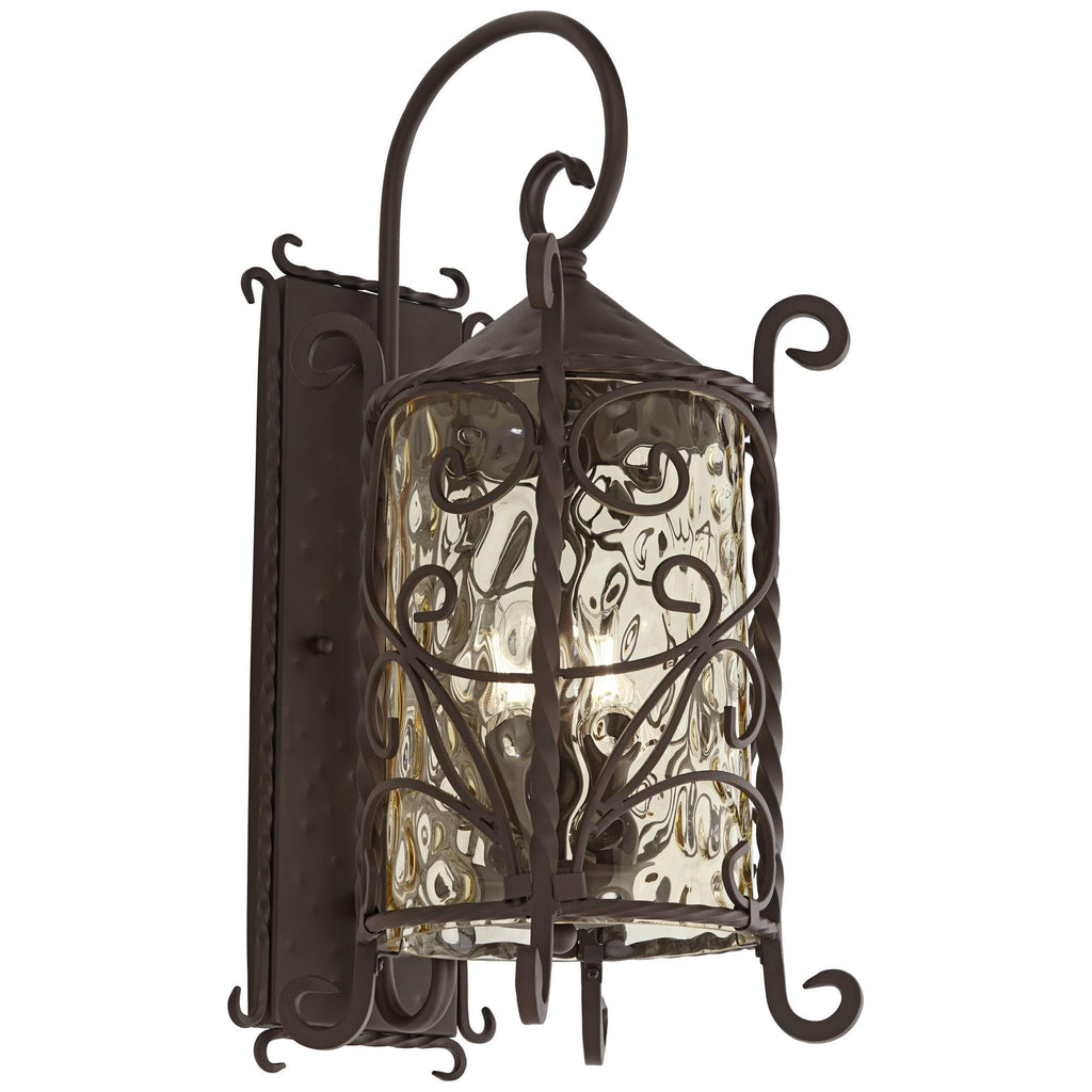 Casa Seville 23 3/4" High Iron Scroll Traditional Rustic Outdoor Wall Light