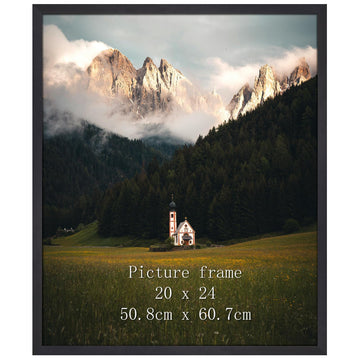 20x24 Poster Picture Frame Black, Textured Metal Frame 24x20 for Wall Display, Single