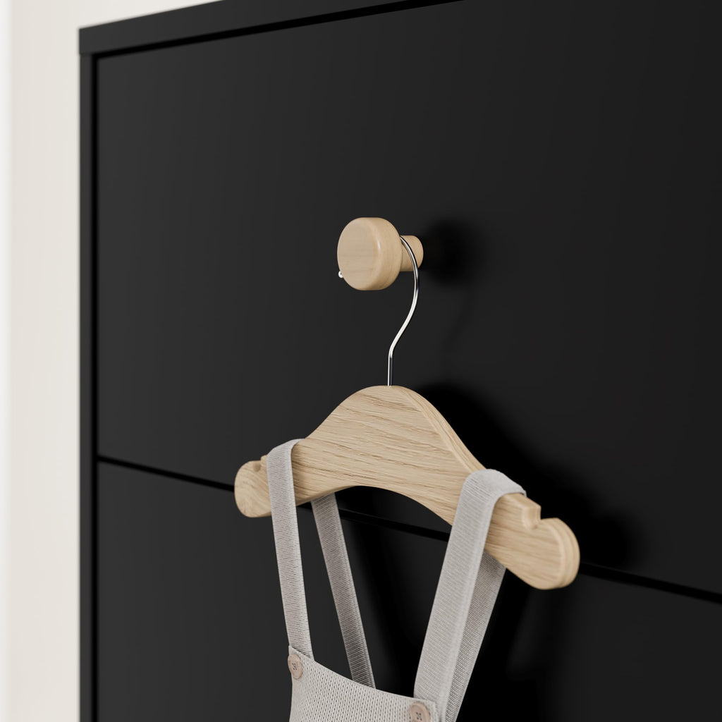 California 6-Drawer Double Dresser, Black with Driftwood