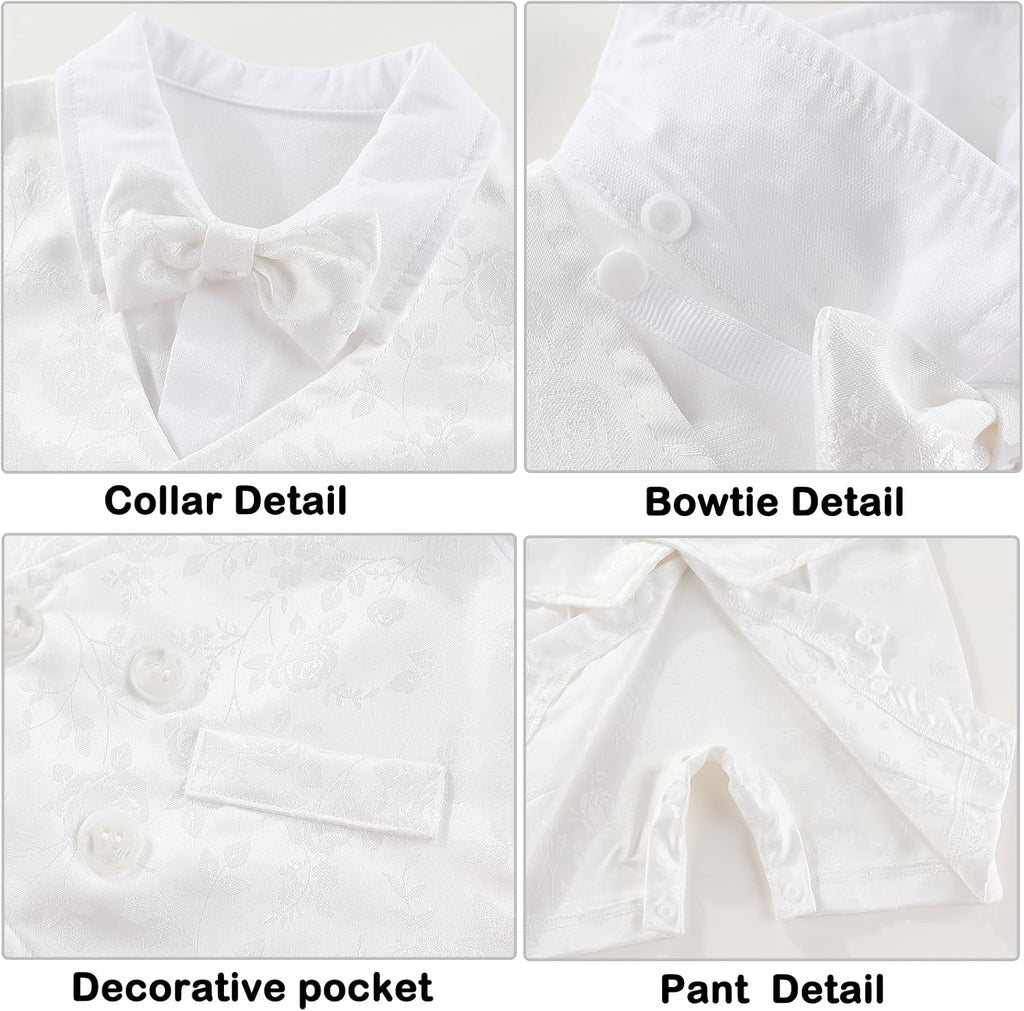 Baptism Outfit Baby Boys Christening Romper