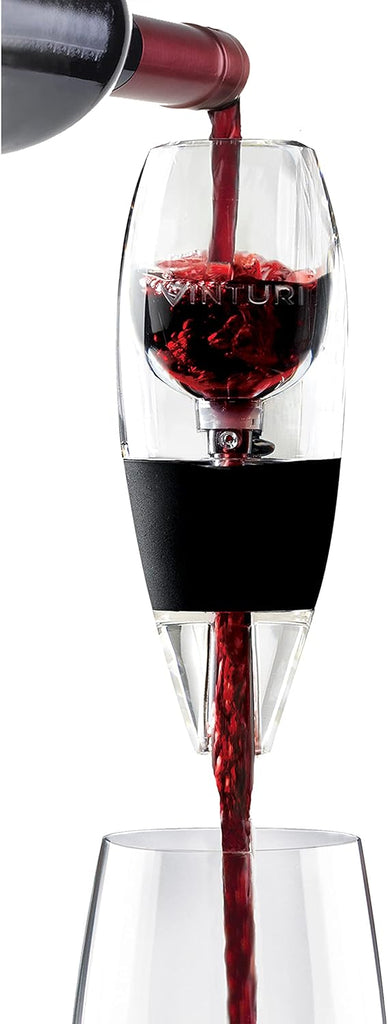 Wine Aerator Pourer and Decanter for Red Wines Patented Design Perfectly Aerates Wines By The Glass or Bottle