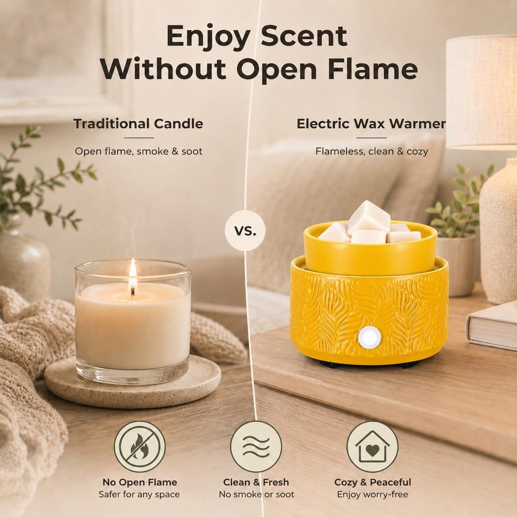 Ceramic Wax Melt Warmer 4-in-1 Electric Scented Candle Wax Burner