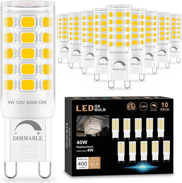 Dimmable G9 LED Bulb, 40 Watt Equivalent Halogen, 4000K