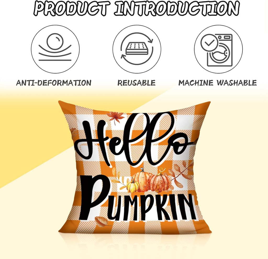 Set Holiday Pillow Covers 18 x 18 Inch Fall Throw Pillow Covers - Set of 16