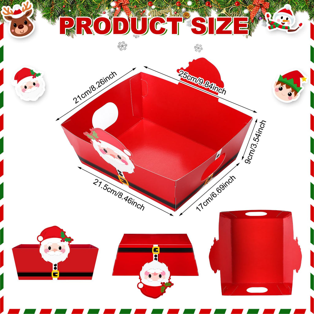 72 Pcs Christmas Gift Baskets Empty to Fill Kit DIY Basket for Gifts Empty Bulk Market Tray Favor with Handles Clear
