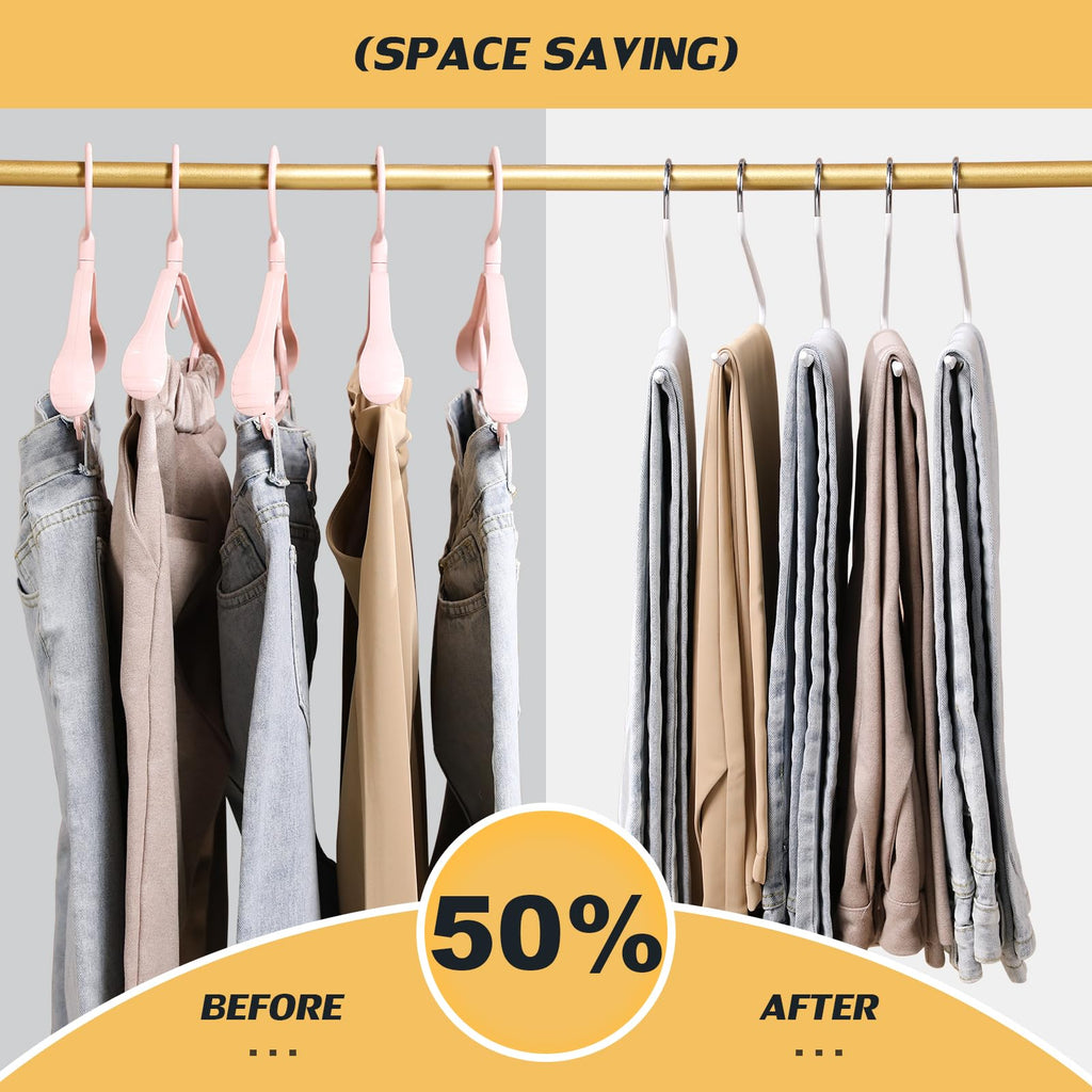 30 Pack Pants Hangers Space Saving, Open Ended Hangers for Pants, Scarf Organizer Hanger for Closet, Metal Non Slip
