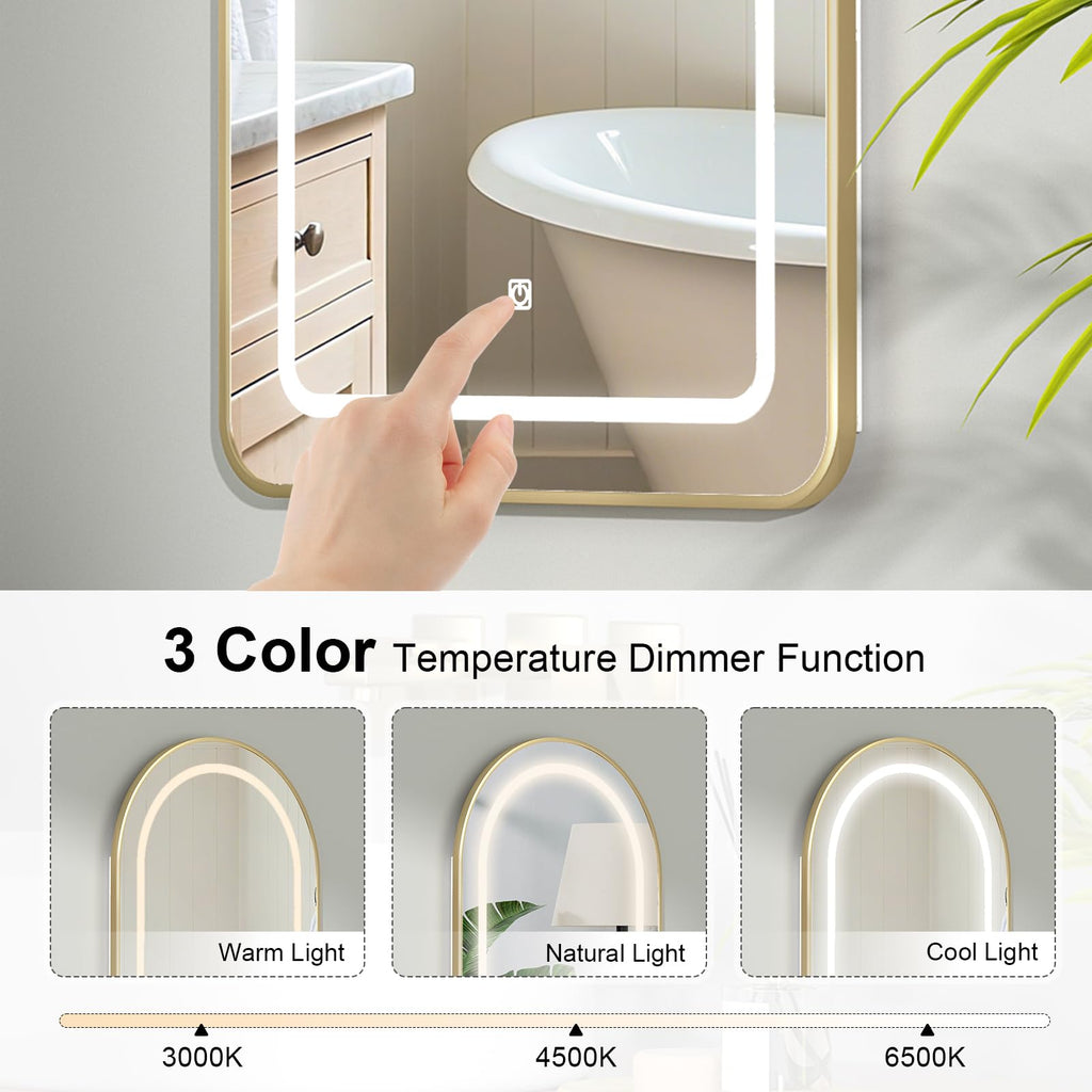 Recessed Medicine Cabinet, Arched Medicine Cabinet with Lights