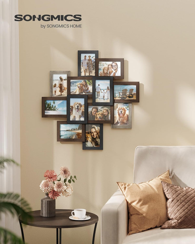 4x6 Picture Frames Collage Wall Decor, 12-Pack | Photo Collage Frame, Multi Picture Frame Set with Glass Front