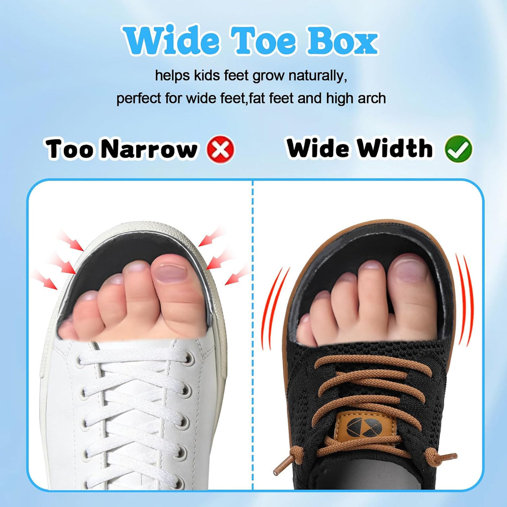Toddler Shoes Wide Kids Shoes Boys Girls Barefoot Sneakers Slip On Tennis Sneakers Zero Drop Minimalist Breathable