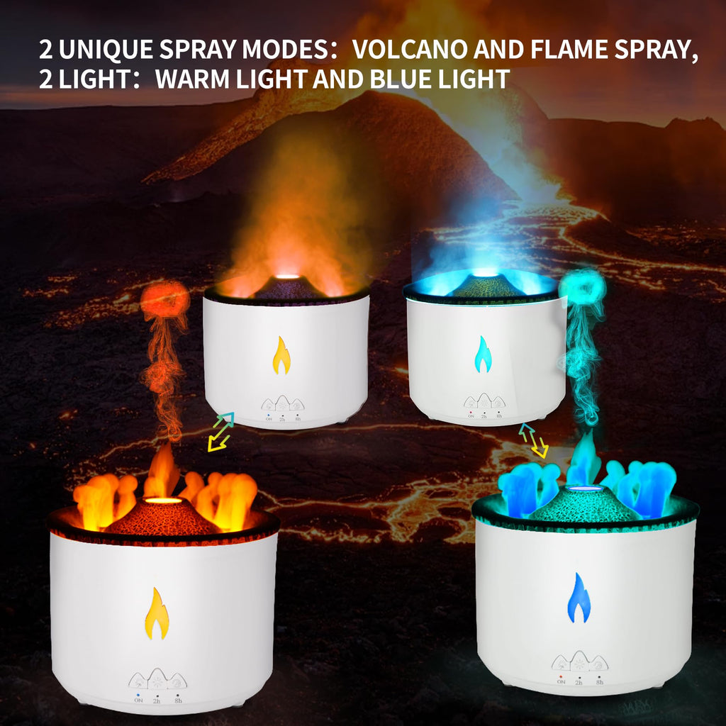 Essential Oil Diffuser, Volcano Diffuser/Humidifier, Flame and Volcano 2 Mist Mosdes, Included 50ML Hotel