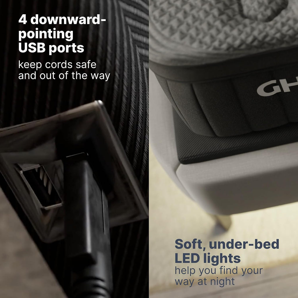 Adjustable Bed Frame & Power Base with Wireless Remote - Zero Gravity & Massage Settings, USB Ports, Split King - Set of 2