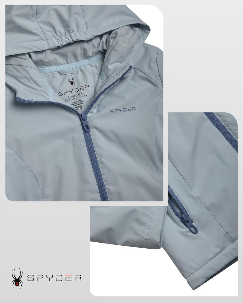 Girls Windbreaker Jacket - Insulated Wind Resistant Lightweight