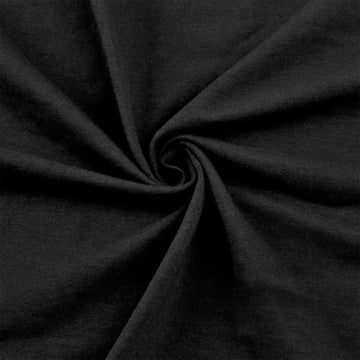 Cotton Spandex Jersey Knit Fabric Combed 10oz (Black)