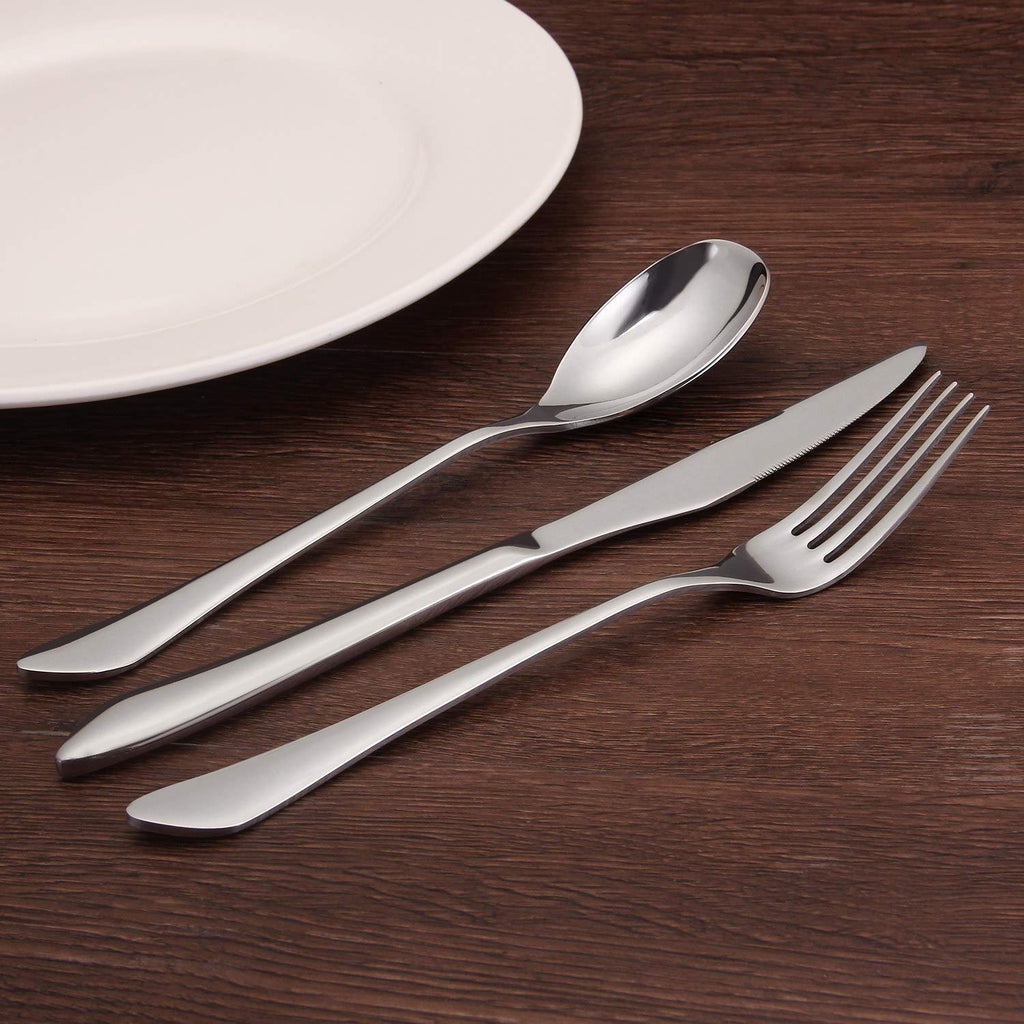 Silverware Set, 20-Piece Stainless Steel Flatware Set Service for 4, Mirror Polishing Tableware Cutlery Set and
