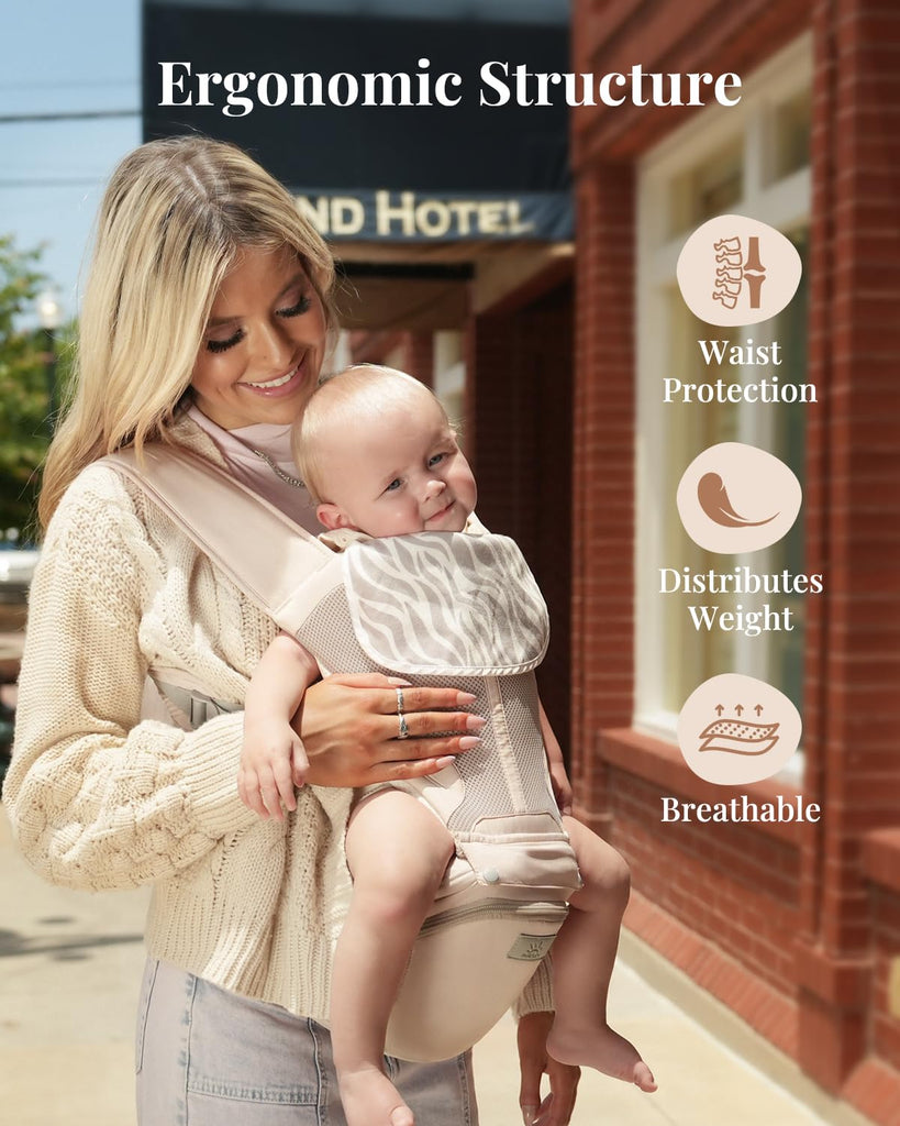 StowNGO Pro Safety-Certified Ultra Storage Baby Carrier, Khaki