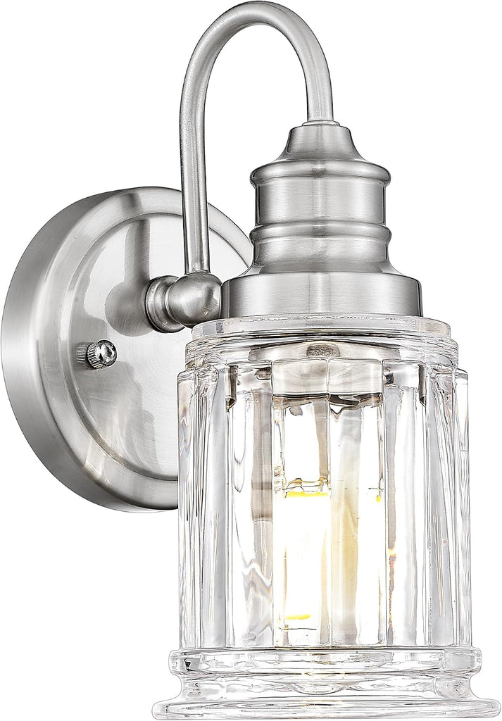 Brushed Nickel Wall Sconce, HWH Modern Sconce Wall Lighting Vanity Sconce Lights , 1-Light Wall Sconce with