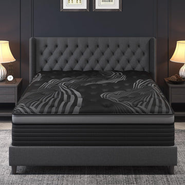 Queen Mattress, 14 Inch Hybrid Mattresses, Medium-Firm Feel with Pocket Springs & Cooling Gel Memory Foam