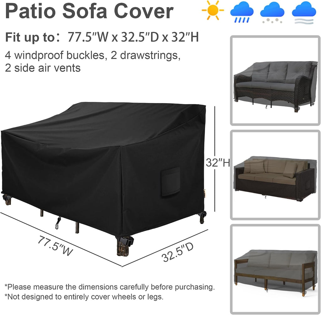 Patio Furniture Covers,Outdoor Furniture Cover Waterproof,Patio Furniture Set Covers for 4 Piece Outdoor Conversation