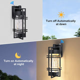 Dusk to Dawn Outdoor Front Porch Light Fixtures Wall Mount,2 Pack Sensor Exterior Lighting Fixtures for House