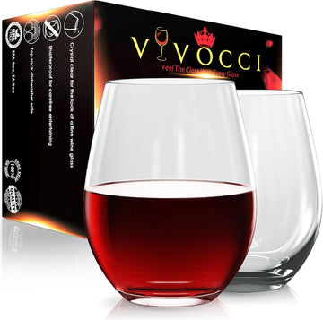 Unbreakable Plastic Stemless Wine Glasses 20 oz | 100% Tritan Heavy Base | Shatterproof Glassware | Ideal For