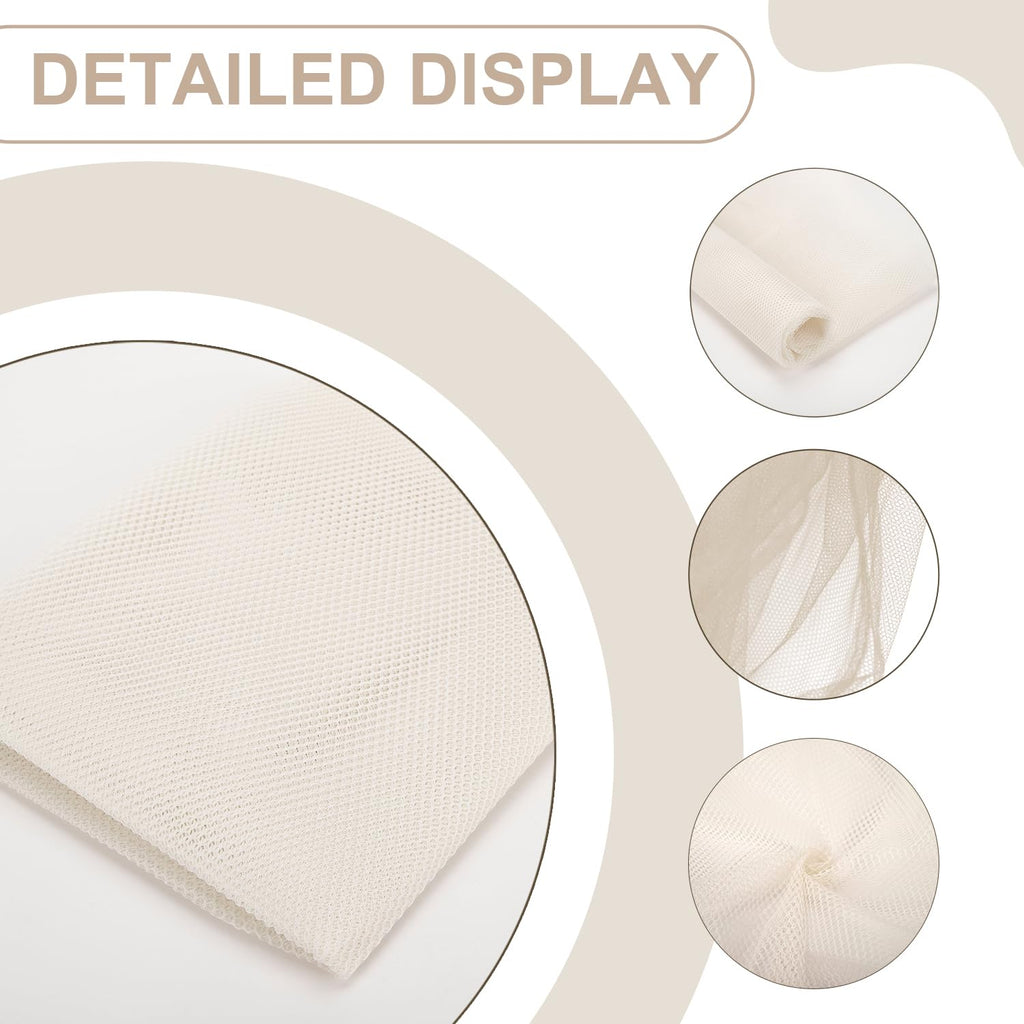 59" x 72"(2 Yards) White Mesh Fabric