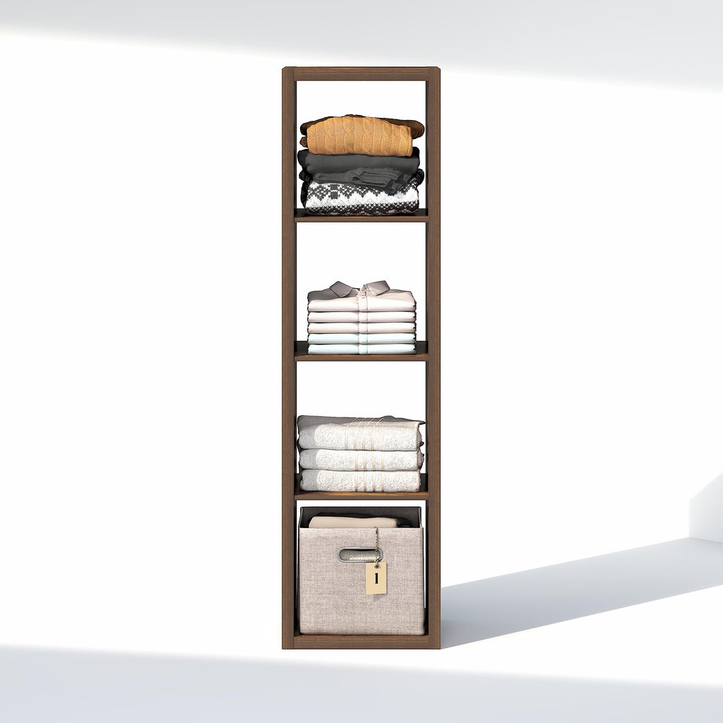 Cubic Extra Thick 4-Cube Closet Organizers and Storage, Amber Pine