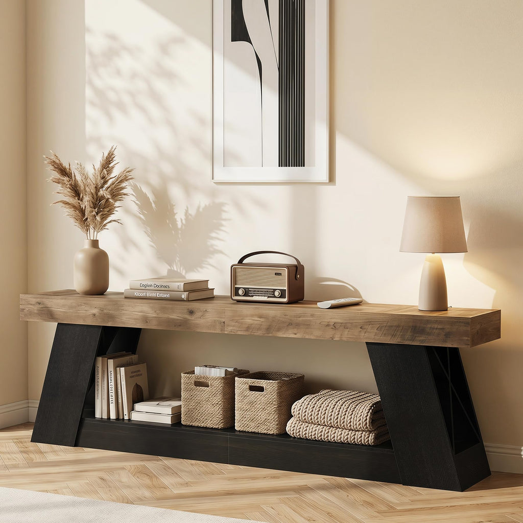 TV Stand for TVs up to 80 Inches, Entertainment Center with Open Storage